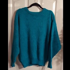Teal thick woven sweater
